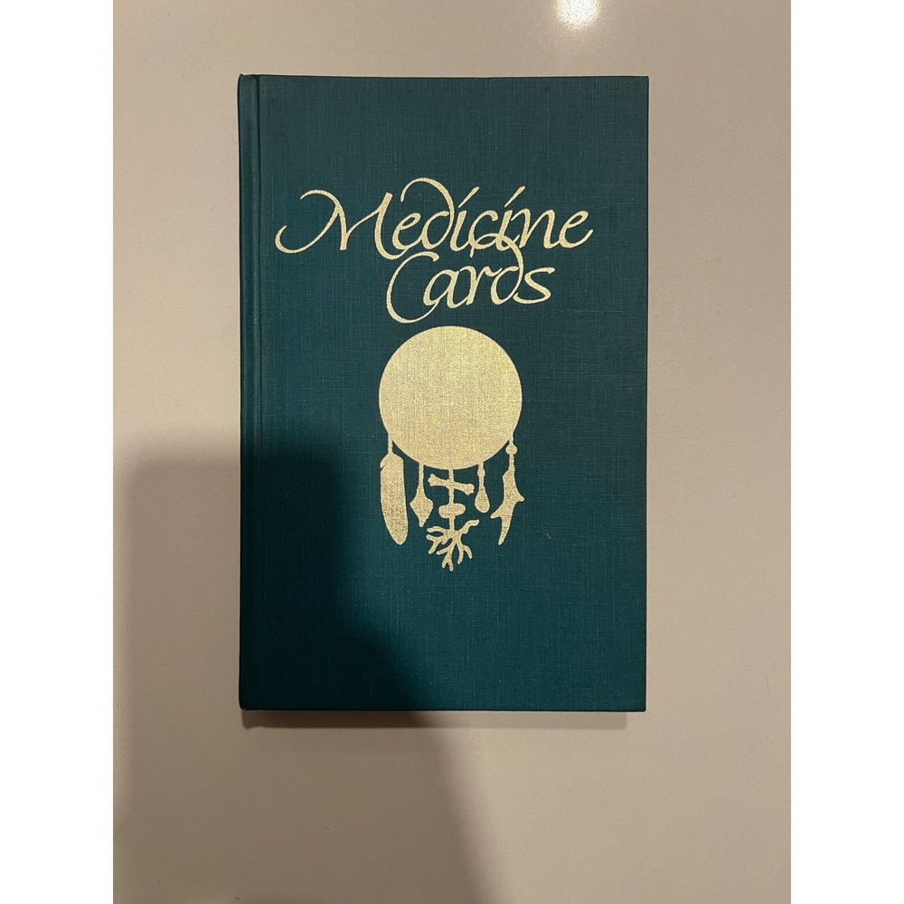 Medicine Cards Sams & Carson Hardcover Spiritual Animal Totems Teal Gold